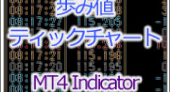 MT4,MT5用FX歩み値表示インジケーター(ティックチャート表示機能付き)を公開